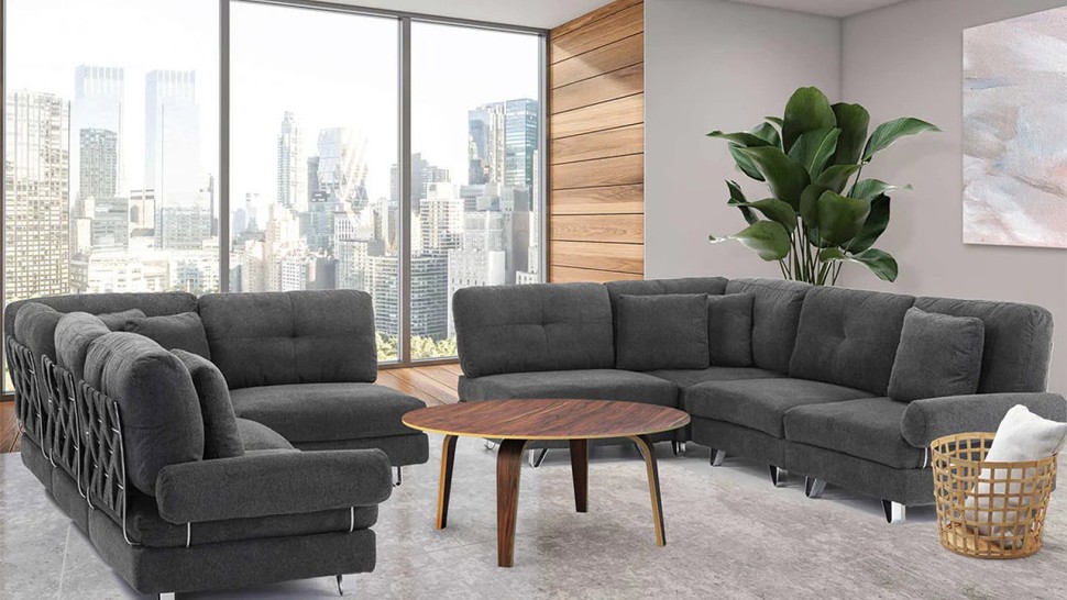 Угловой диван Багамы с пуфом (большой)