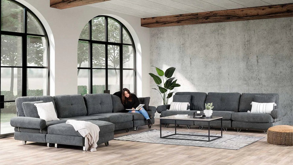 Угловой диван Багамы с пуфом (большой)