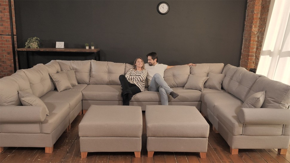 Угловой диван Багамы с пуфом (большой)