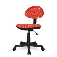 ЭКСПОЗИЦИЯ Кресло Стар детское ткань красные далматинцы, БЕЗ подлокотников