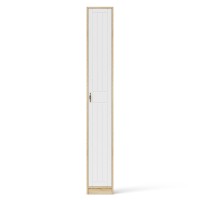 Прихожая П-6-350 Пенал, цвет дуб сонома/фасады МДФ белое дерево фрезеровка прованс, ШхГхВ 30х35х210 см., универсальная сборка