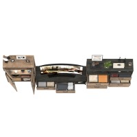 Трувор Гостиная 110, цвет дуб гранж песочный/интра, ШхГхВ 367,6х45,4х135,3 см., универсальная сборка