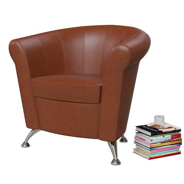 СНЯТО Банкетка 6-5116кор(БАШ) Лагуна, коричневая искусственная кожа (коричневый БАШ), ШхГхВ 78х63х79 см. Лагуна МАЛАЯ !!!