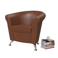 СНЯТО Банкетка 6-5116кор(БАШ) Лагуна, коричневая искусственная кожа (коричневый БАШ), ШхГхВ 78х63х79 см. Лагуна МАЛАЯ !!!