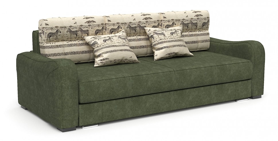 Диван еврокнижка Вендор зеленый велюр