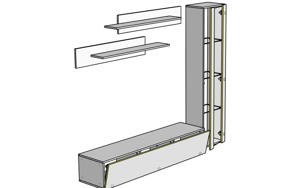 Модульная гостиная Лана 2.2 МДФ