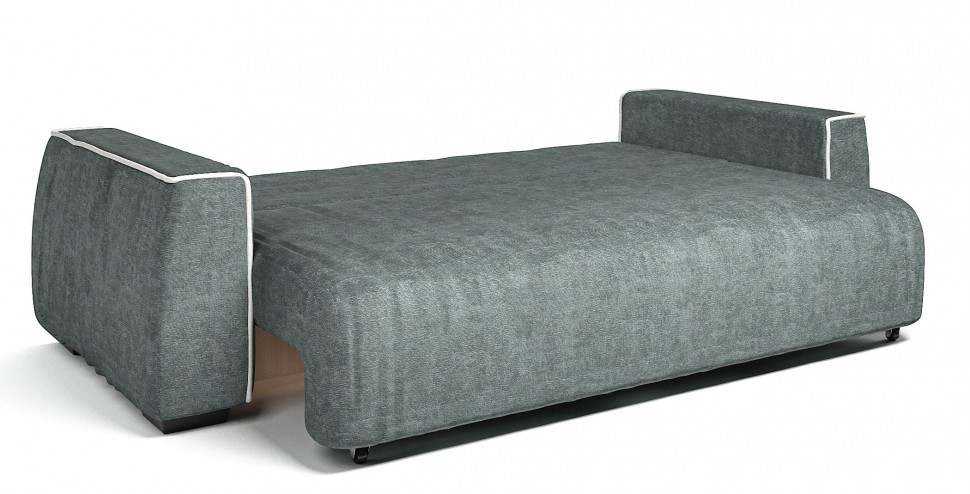 Диван прямой Токио еврокнижка серый велюр+город
