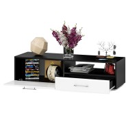 Тумба под ТВ Ларго 1,4, цвет корпус венге/фасады МДФ белый глянец, ШхГхВ 140х46х35 см., НЕ универсальная сборка