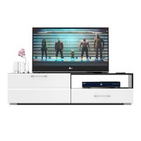 Тумба под ТВ Ларго 1,4, цвет корпус венге/фасады МДФ белый глянец, ШхГхВ 140х46х35 см., НЕ универсальная сборка