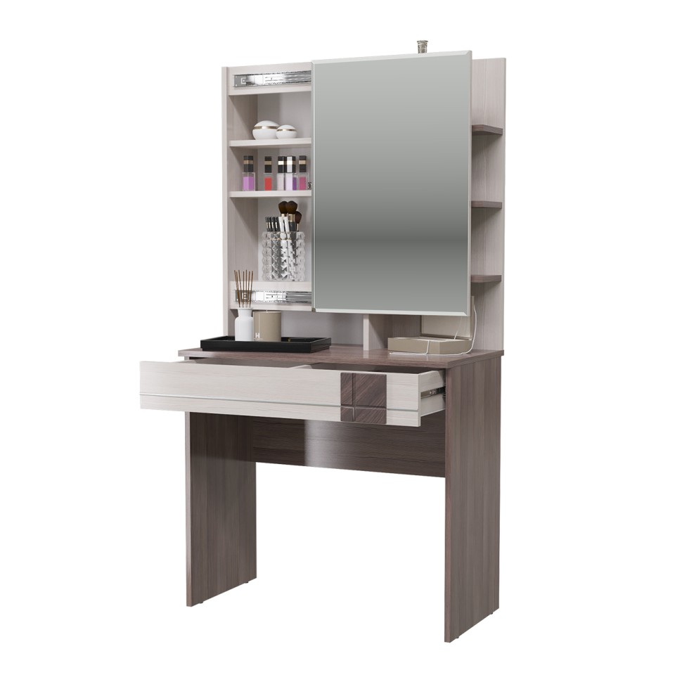 СНЯТО Презент 4-2519бод.тем/св.МДФ Трюмо, цвет бодега тёмный/бодега светлый, ШхГхВ 80х43х153 см.