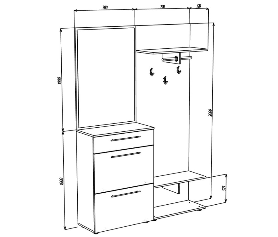 Прихожая Электра МДФ