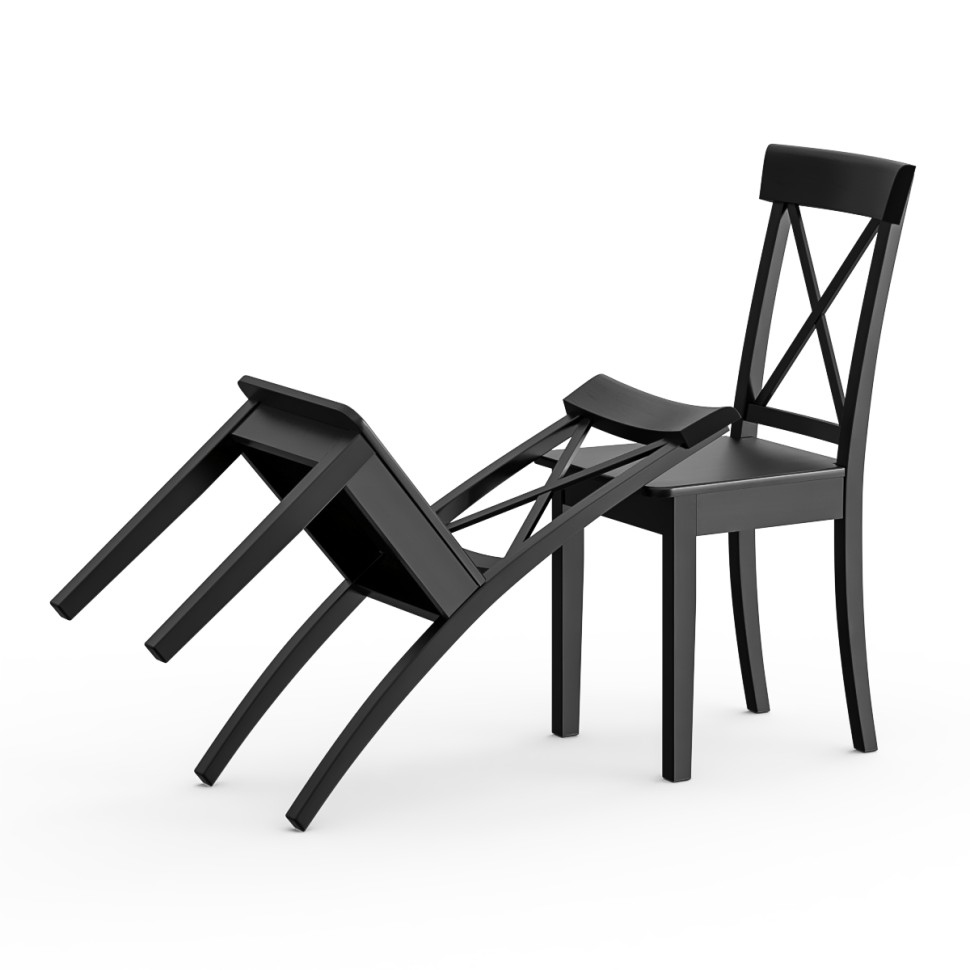 Два стула Мебель--24 Гольф-14 разборных, цвет венге, деревянное сиденье венге, ШхГхВ 41х42х95 см., от пола до верха сиденья 47 см.