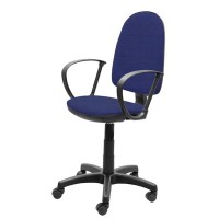 Кресло Престиж ткань В22, цвет чёрно-синий, подлокотники Фактор(П-Фактор)