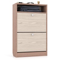 СНЯТО Тумба для обуви С-МД-ТО-02, цвет ясень шимо тёмный/ясень шимо светлый, ШхГхВ 60х25х95 см.