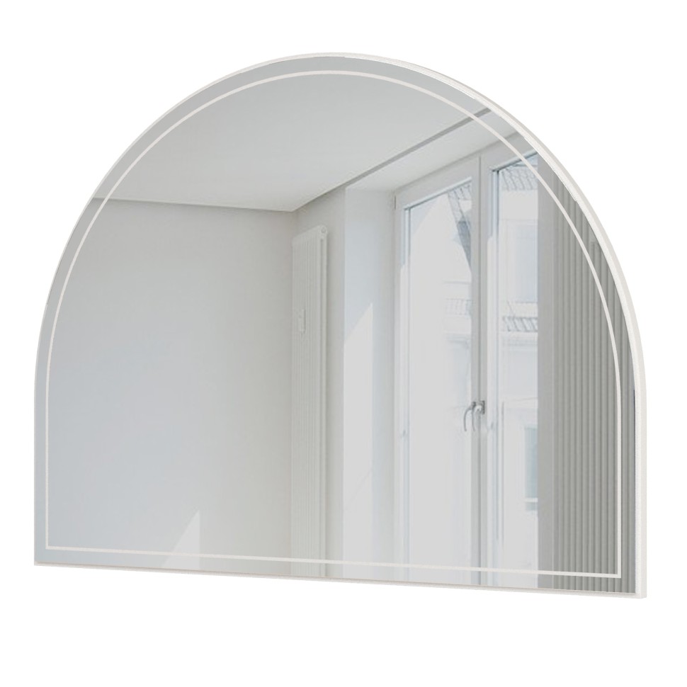 СНЯТО Валенсия Спальня 13.309 Комод + 15.31 Зеркало, цвет ЛДСП белый шагрень/МДФ белый шагрень, ШхГхВ 133,2х38,4х175 см.