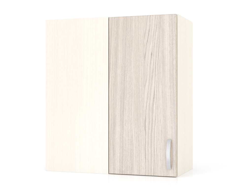 Кухня Мери ШВУ600 Шкаф верхний угловой 60 см., цвет дуб/ясень шимо светлый, ШхГхВ 60х30х67 см., универсальная сборка