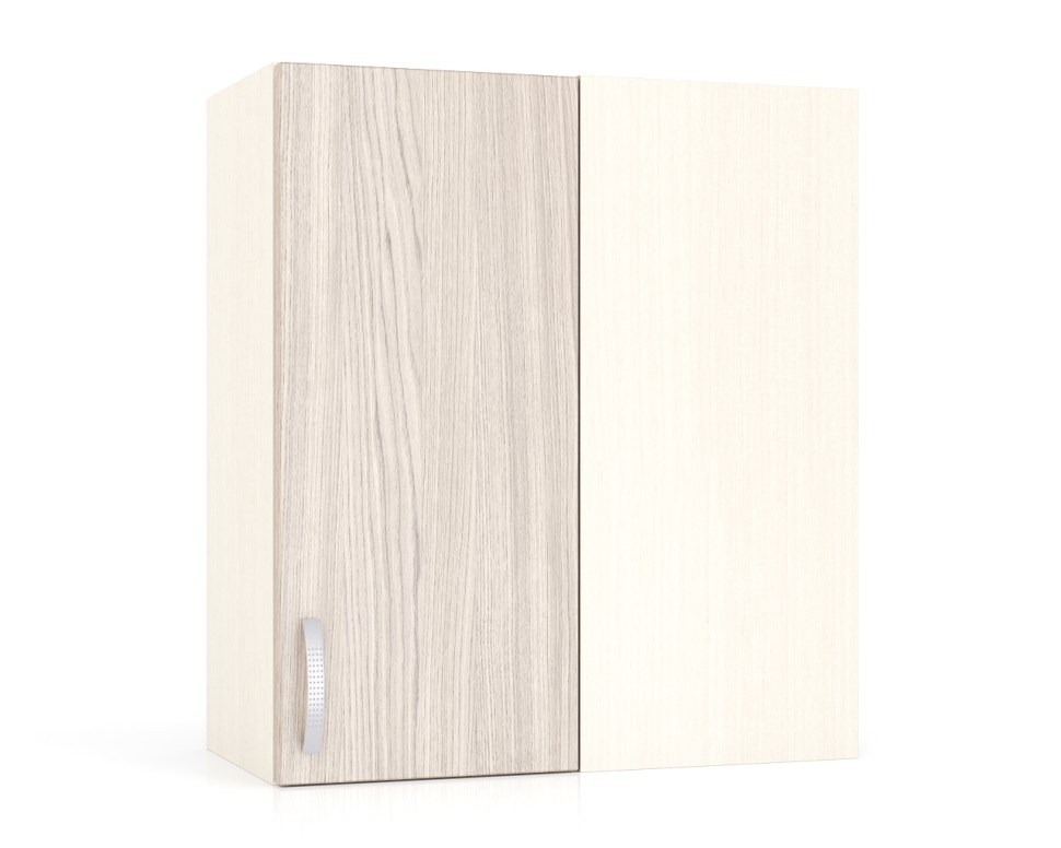 Кухня Мери ШВУ600 Шкаф верхний угловой 60 см., цвет дуб/ясень шимо светлый, ШхГхВ 60х30х67 см., универсальная сборка