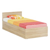 Стандарт Кровать 0900, цвет дуб сонома, ШхГхВ 93,5х203,5х70 см., сп.м. 900х2000 мм., без матраса, основание есть