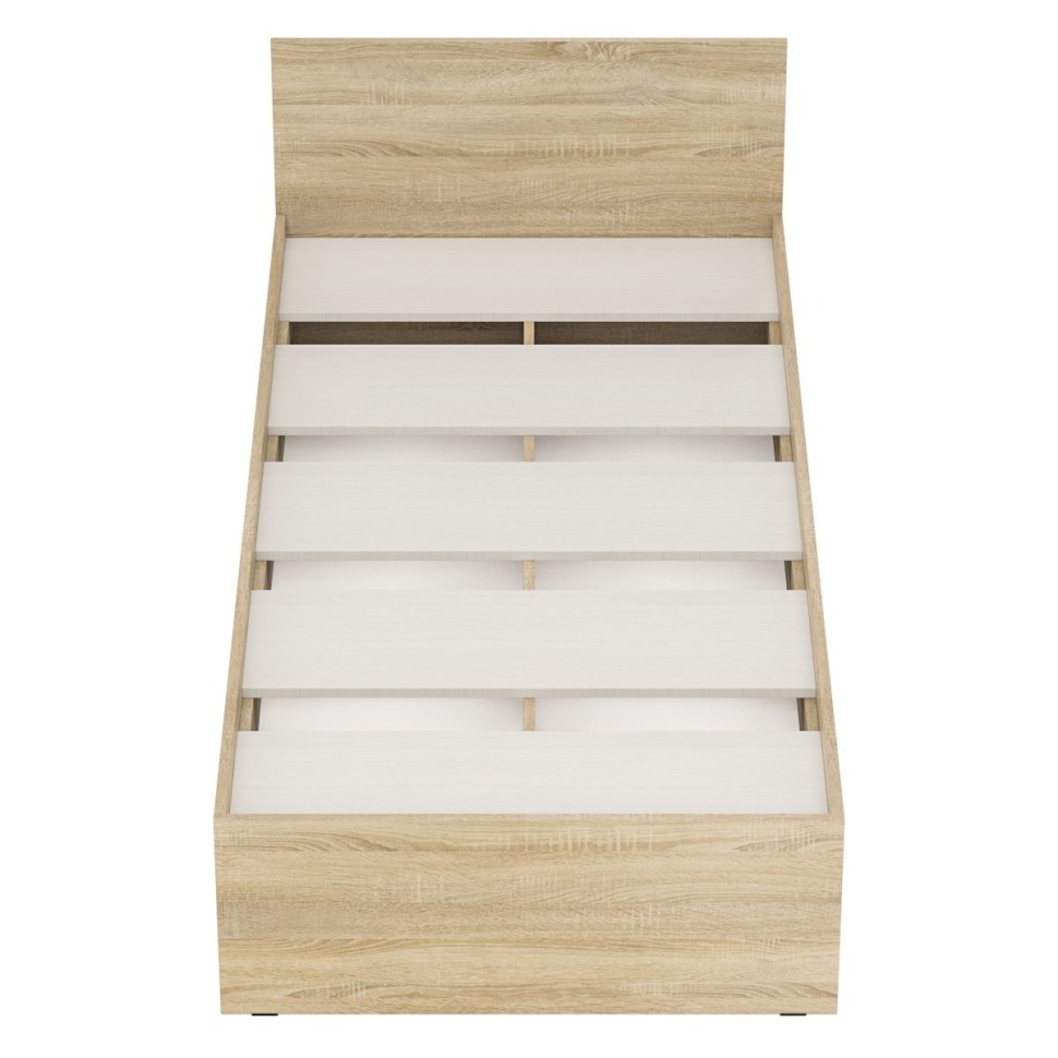 Стандарт Кровать 0900, цвет дуб сонома, ШхГхВ 93,5х203,5х70 см., сп.м. 900х2000 мм., без матраса, основание есть