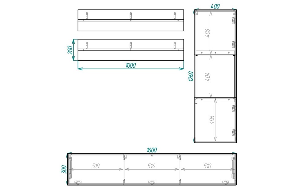 Модульная гостиная Лана 3.1 МДФ