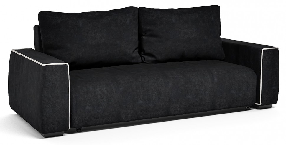 Диван прямой Токио еврокнижка черный велюр