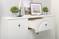 СНЯТО Валенсия Спальня № 01, цвет ЛДСП белый шагрень/МДФ белый шагрень, ортопед есть, сп. м. 1600х2000 мм., б/м