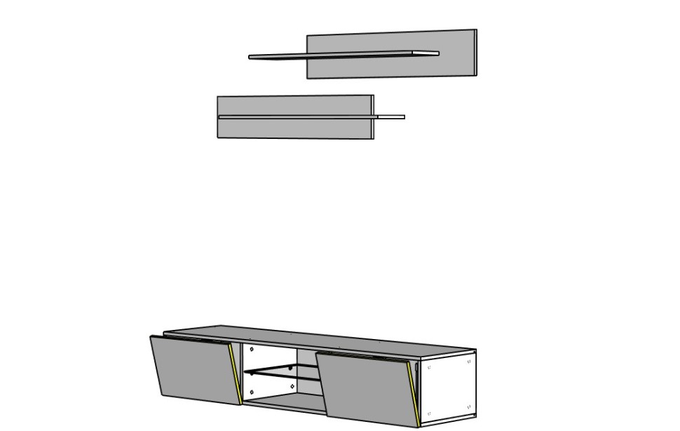 Модульная гостиная Лана 3.4 МДФ