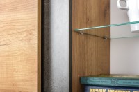 СНЯТО НСН Арчи № 09, цвет дуб крафт золотой/камень тёмный, ниша для ТВ 130х41х110 см., НЕ универсальная сборка