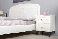 Валенсия Спальня № 03, цвет ЛДСП белый шагрень/МДФ белый шагрень, ортопед есть, сп. м. 1600х2000 мм., б/м