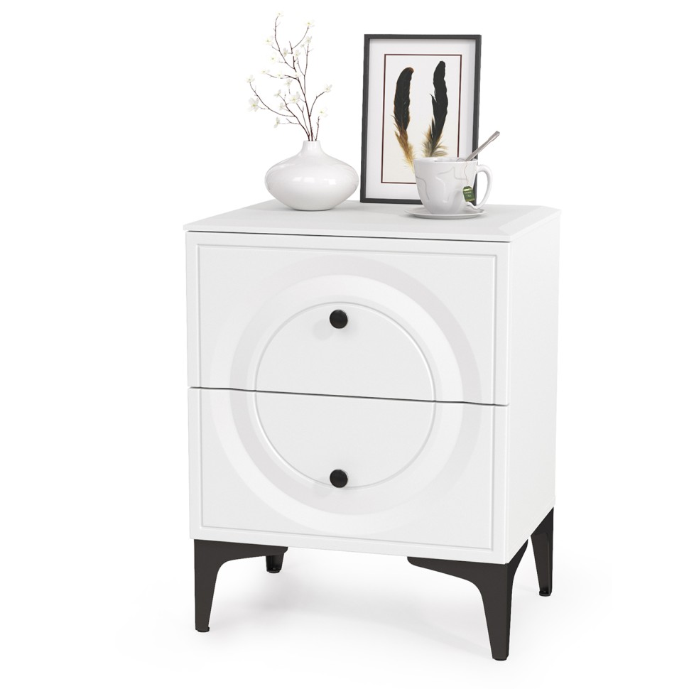 Валенсия Спальня № 03, цвет ЛДСП белый шагрень/МДФ белый шагрень, ортопед есть, сп. м. 1600х2000 мм., б/м