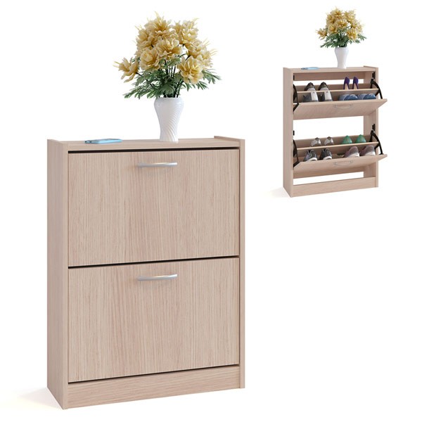 Прихожая Сокол ТО-22 тумба для обуви, цвет белёный дуб, ШхГхВ 60х22х86 см.