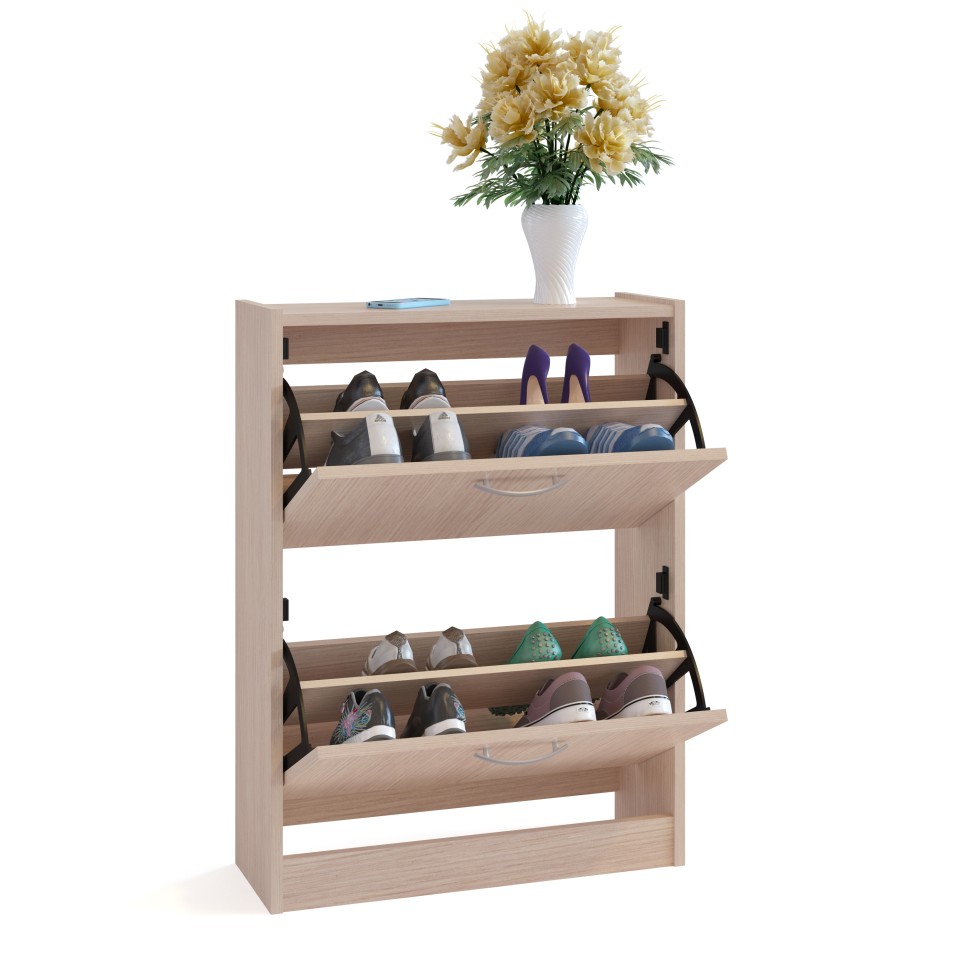 Прихожая Сокол ТО-22 тумба для обуви, цвет белёный дуб, ШхГхВ 60х22х86 см.