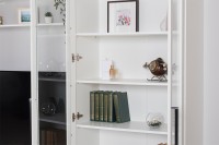 Валенсия Гостиная № 058, цвет ЛДСП белый шагрень/МДФ белый шагрень, ШхГхВ 217,2х38,3х225,2 см., универсальная сборка