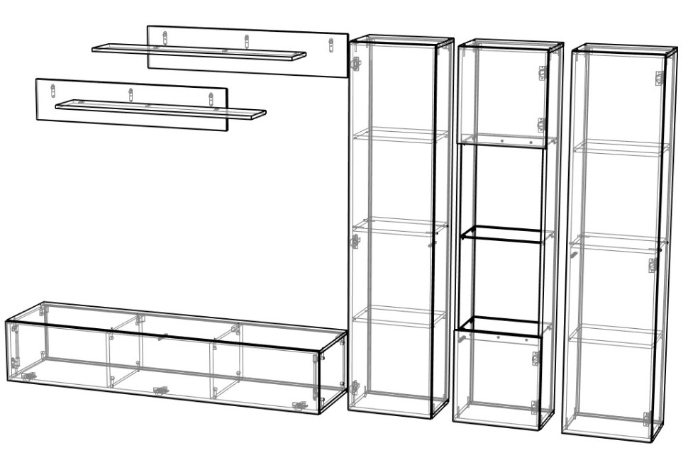 Модульная гостиная Лана 5 МДФ