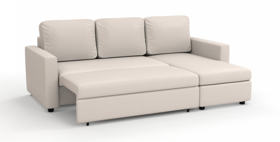 Диван угловой Траумберг экокожа бежевый