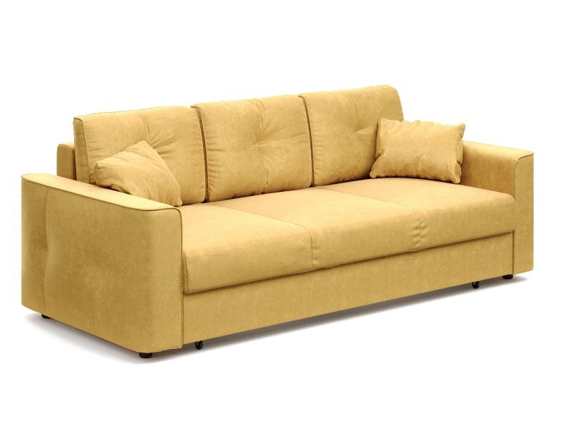 Тулон диван еврокнижка желтый велюр