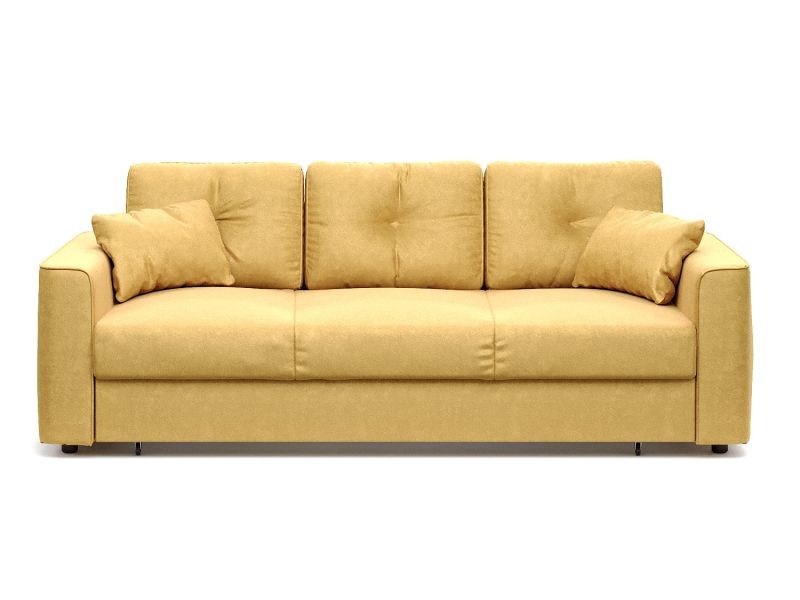 Тулон диван еврокнижка желтый велюр