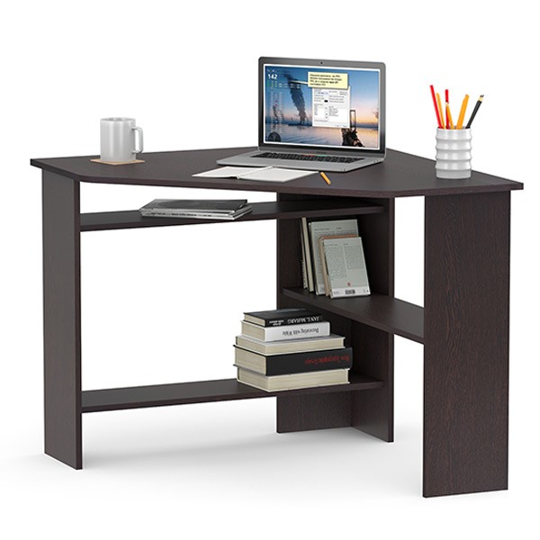 Стол компьютерный Сокол КСТ-02, цвет венге, ШхГхВ 90х90х74 см., НЕ универсальная сборка, стол компьютерный угловой