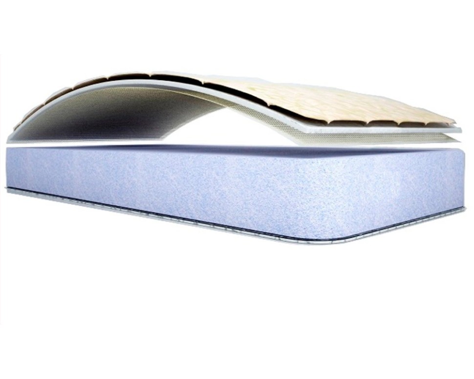 Матрас Спим Все Кода Дуо (беспружинный) 1600х2000 мм., высота 16 см., ППУ 2536, Natural Foam 160 мм., трикот золото