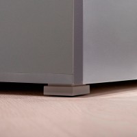 Октава 13.338 Шкаф для одежды + 13.228 Пенал, цвет серый графит/дуб крафт золотой/фасады МДФ серый графит и зеркало, ШхГхВ 96,4х35,3х197,6 см, ун. сб.