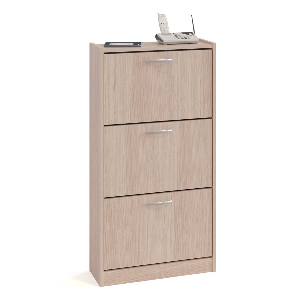 СНЯТО Прихожая Сокол ТО-23 тумба для обуви, цвет белёный дуб, ШхГхВ 60х22х115 см.