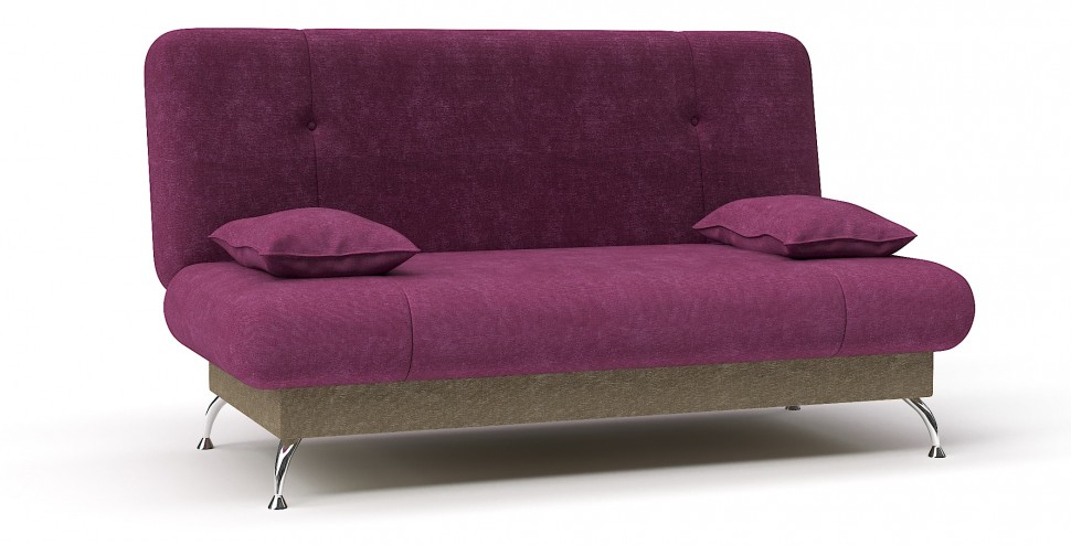 Диван прямой Лион книжка розовый+бежевый велюр