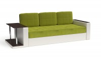 Диван прямой Атланта (Атлантик) зеленый велюр+белая экокожа
