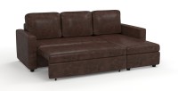 Диван угловой Траумберг экокожа коричневый