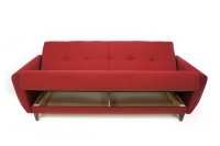 Диван книжка Сканди красная рогожка