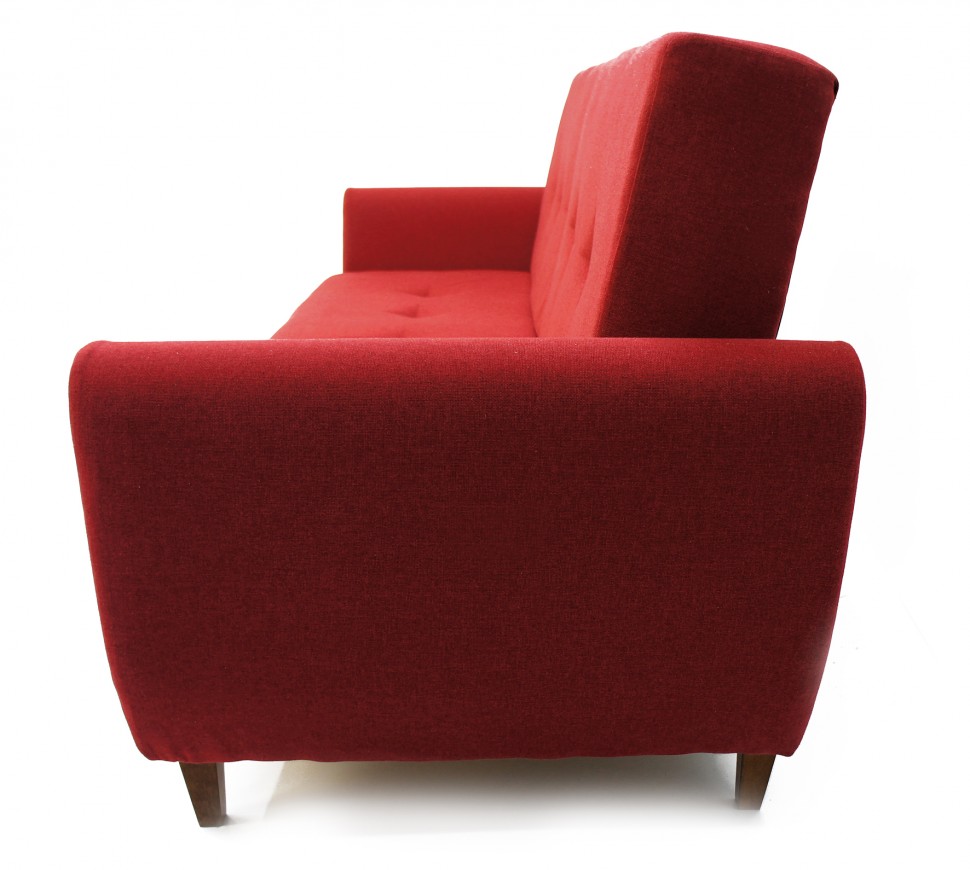 Диван книжка Сканди красная рогожка