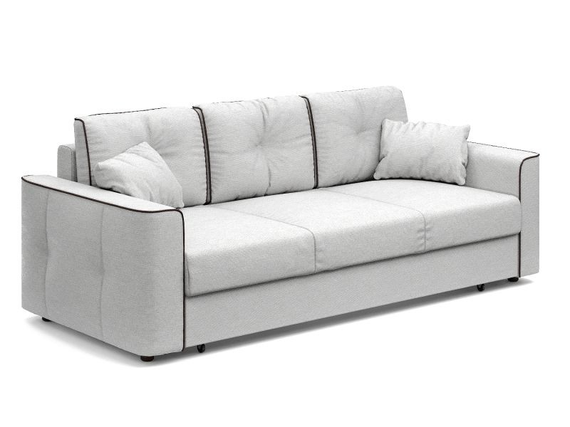 Тулон диван еврокнижка белый велюр