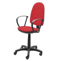 СНЯТО Кресло Престиж ткань В7, цвет красный, подлокотники Фактор(П-Фактор)