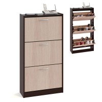 Прихожая Сокол ТО-23 тумба для обуви, цвет дуб венге/белёный дуб, ШхГхВ 60х22х115 см.