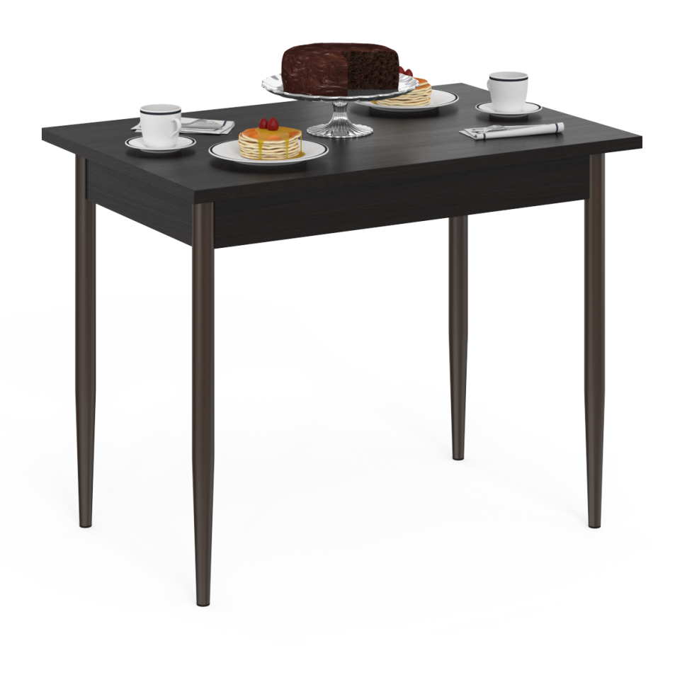 СНЯТО Стол обеденный Темп, цвет венге, ШхГхВ 95х64х74 см., столешница 22 мм., опоры полимерное покрытие цвет шоколад USTTR0003